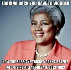 How did the Russians trick Donnal Brazile to give Hillary debate questions