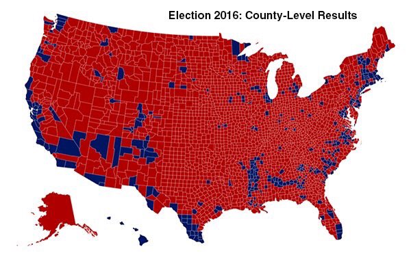 2016 Election County Level Results