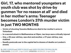 Even handguns are illegal in London YET murders are up