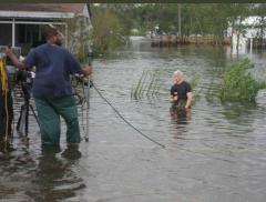 Fake News CNN Anderson Cooper  during a storm