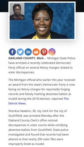 Michigan Democratic Party Official arrested on felony charges related to voter discrepancies