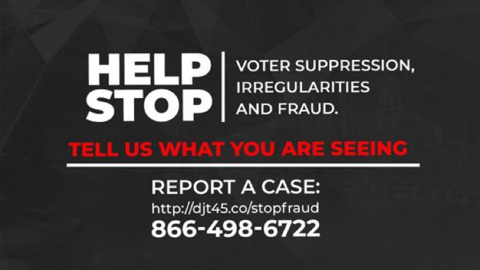 Where to report Voter Fraud, Suppression, Irregularities 2020