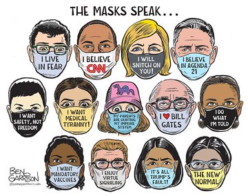 The Masks Speak Ben Garrison Cartoon GrrrGraphics