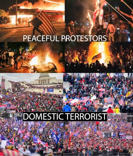 The media description of democrat vs republican protests IS A BIG PART OF THE PROBLEM