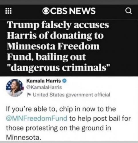 Fact Check Trump claims Kamala donated to free criminals