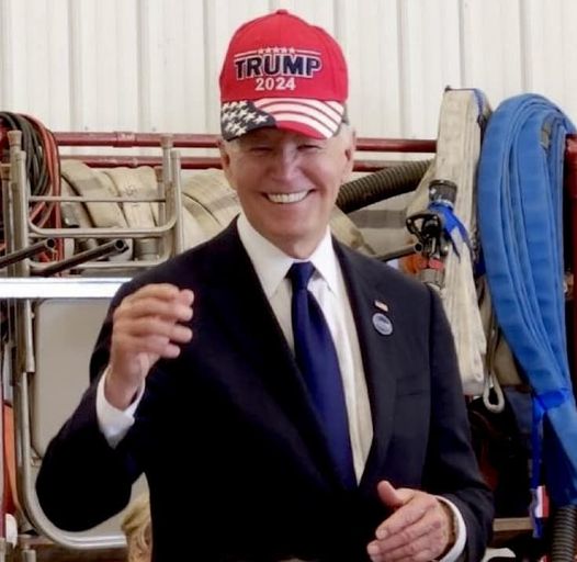 You know it is bad when even Joe Biden is comfortable in a MAGA Trump hat