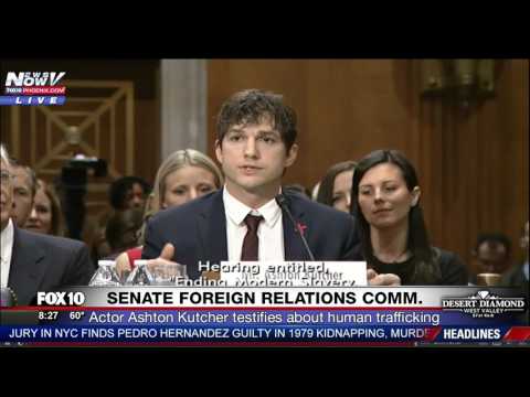 FULL: Ashton Kutcher Near TEARS in EMOTIONAL Opening Testimony at Hearing on Human Trafficking